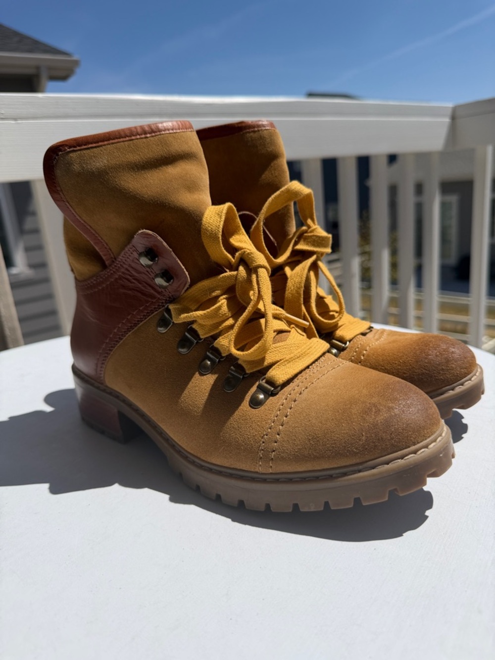 NWOT Frye & Co. Anise Hiker Boots In Cognac-Sz 10M